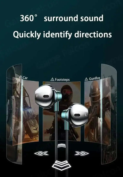 9D Bass Stereo Type C&3.5mm Headphones Volume Control Headset With HD Mic Wired Earbuds For iPhone15/16 Samsung Galaxy Earphones Tech Triumph Shop