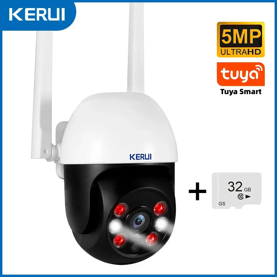 KERUI 5MP 8MP 4K PTZ WiFi IP Wireless Camera Tuya Smart Outdoor Home Security Dual Lens 10MP 5K Camera CCTV Video Surveillance Tech Triumph Shop