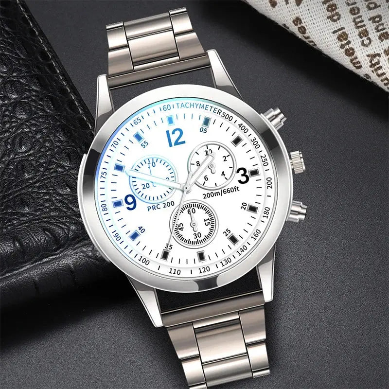 1/2PCS Men Business Watches Fashion Men's Steel Band Quartz Watch with Bracelet（Box not Included） Tech Triumph Shop