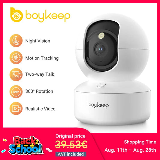 BoyKeep 3MP 5G/2.4GHz WiFi Indoor Home Security IP Smart Baby Monitor Camera Automatic Tracking 24/7 Video Surveillance Camera Tech Triumph Shop