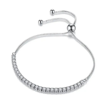 Solid 18K 14K Gold Moissanite Tennis Bracelet for Women D VVS1 Round 925 Sterling Silver Luxury Bracelet for Engagement Tech Triumph Shop