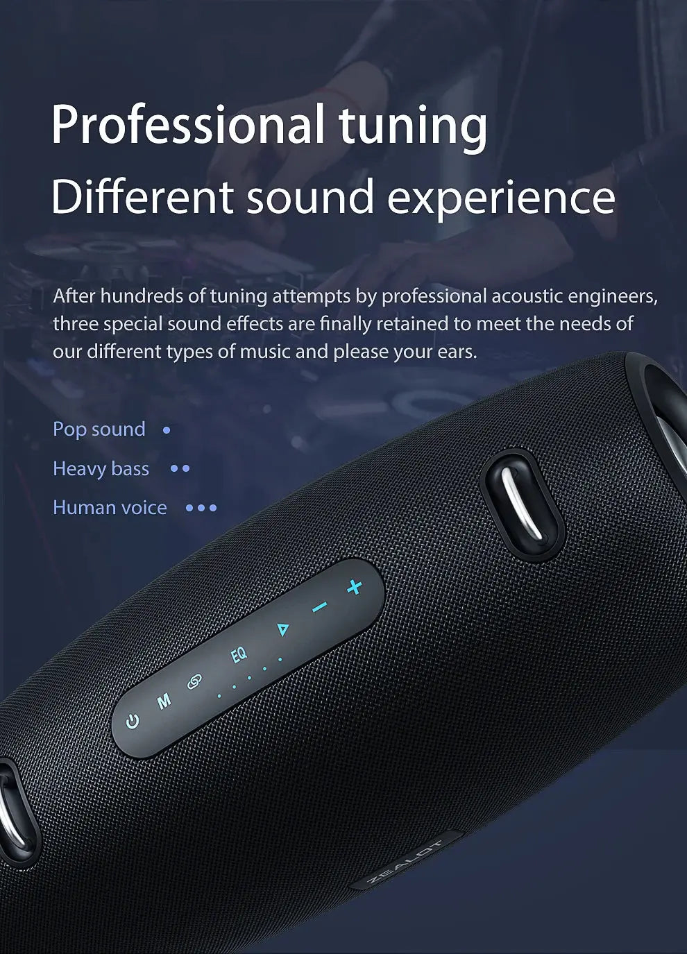 Zealot S67 Wireless Speaker WithShoulder Strap,Outdoor,Waterproof,Portable Speaker with Loud Stero and Booming Bass,40H Playtime - Tech Triumph Shop