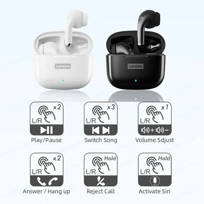 Lenovo LP40 Pro TWS Bluetooth 5.1 Quick Connect Earphones Ergonomic Design Headphones Powerful Transmission Speed Headset Tech Triumph Shop