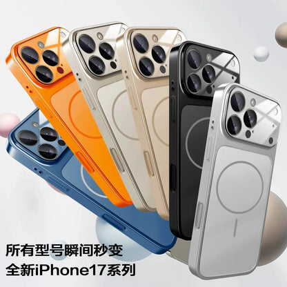 Original AG Nano Frosted Glass For Magsafe Phone Case For iPhone 17 Air 16 15 14 13 Pro Max Magnetic Wireless Charge Armor Cover - Tech Triumph Shop