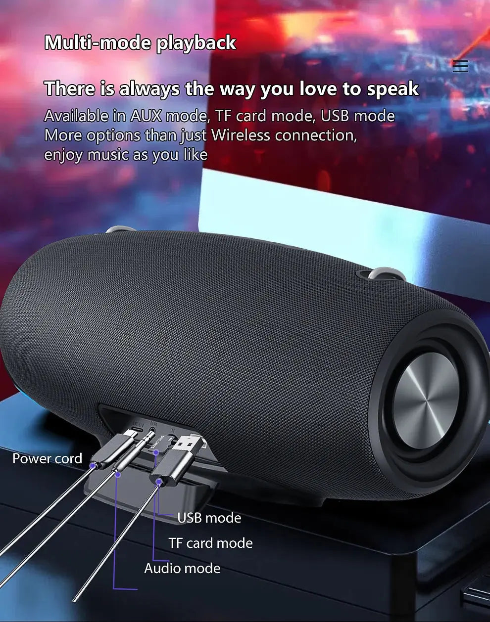Zealot S67 Wireless Speaker WithShoulder Strap,Outdoor,Waterproof,Portable Speaker with Loud Stero and Booming Bass,40H Playtime - Tech Triumph Shop