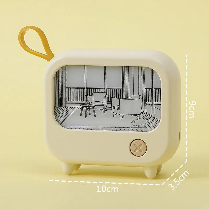 TV Painting Night Light Led Cute Child Learning Table Lamp Room Home Decoration Atmosphere Lighting Mini Desktop Birthday Gift Tech Triumph Shop