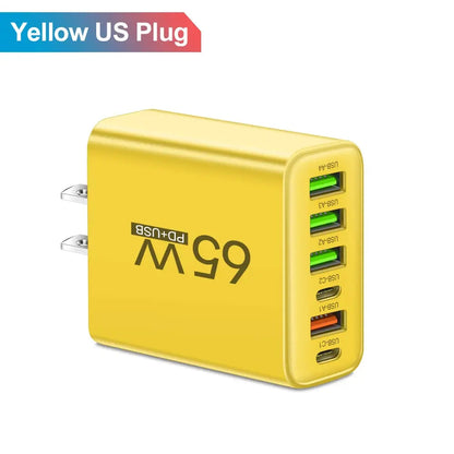 USB Charger 65W Mobile Phone Charger Fast Charging For Xiaomi Samsung Huawei P70 Travel Charger Adaptor For iPhone Quick Charger Tech Triumph Shop