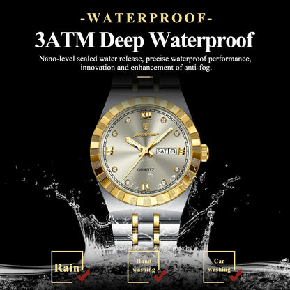 POEDAGAR Luxury Original Ladies Watch Luminous Waterproof Week Date Woman Wristwatch Stainless Steel Women Quartz Watches Female Tech Triumph Shop