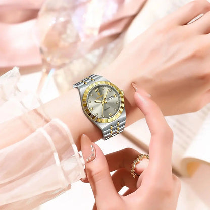 POEDAGAR Luxury Original Ladies Watch Luminous Waterproof Week Date Woman Wristwatch Stainless Steel Women Quartz Watches Female Tech Triumph Shop