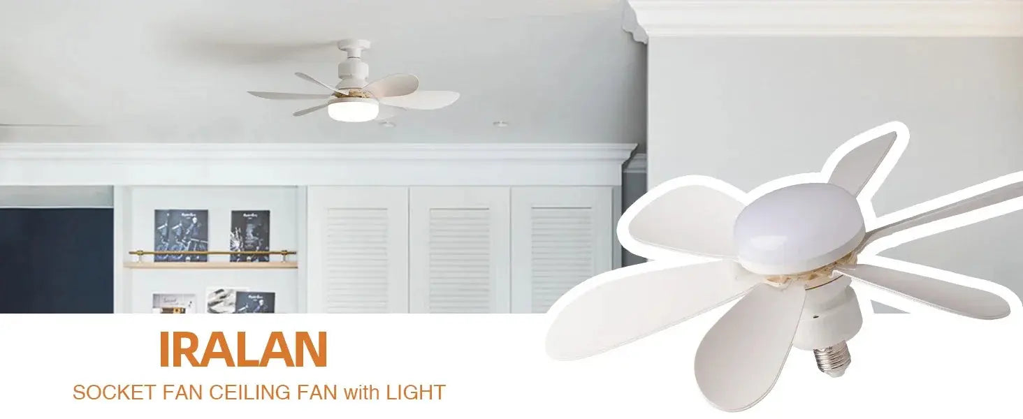 LED 40W ceiling fan light E27 with remote control for dimming, suitable for living room, study, household use, 85-265V Tech Triumph Shop