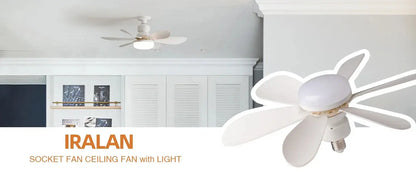 LED 40W ceiling fan light E27 with remote control for dimming, suitable for living room, study, household use, 85-265V Tech Triumph Shop