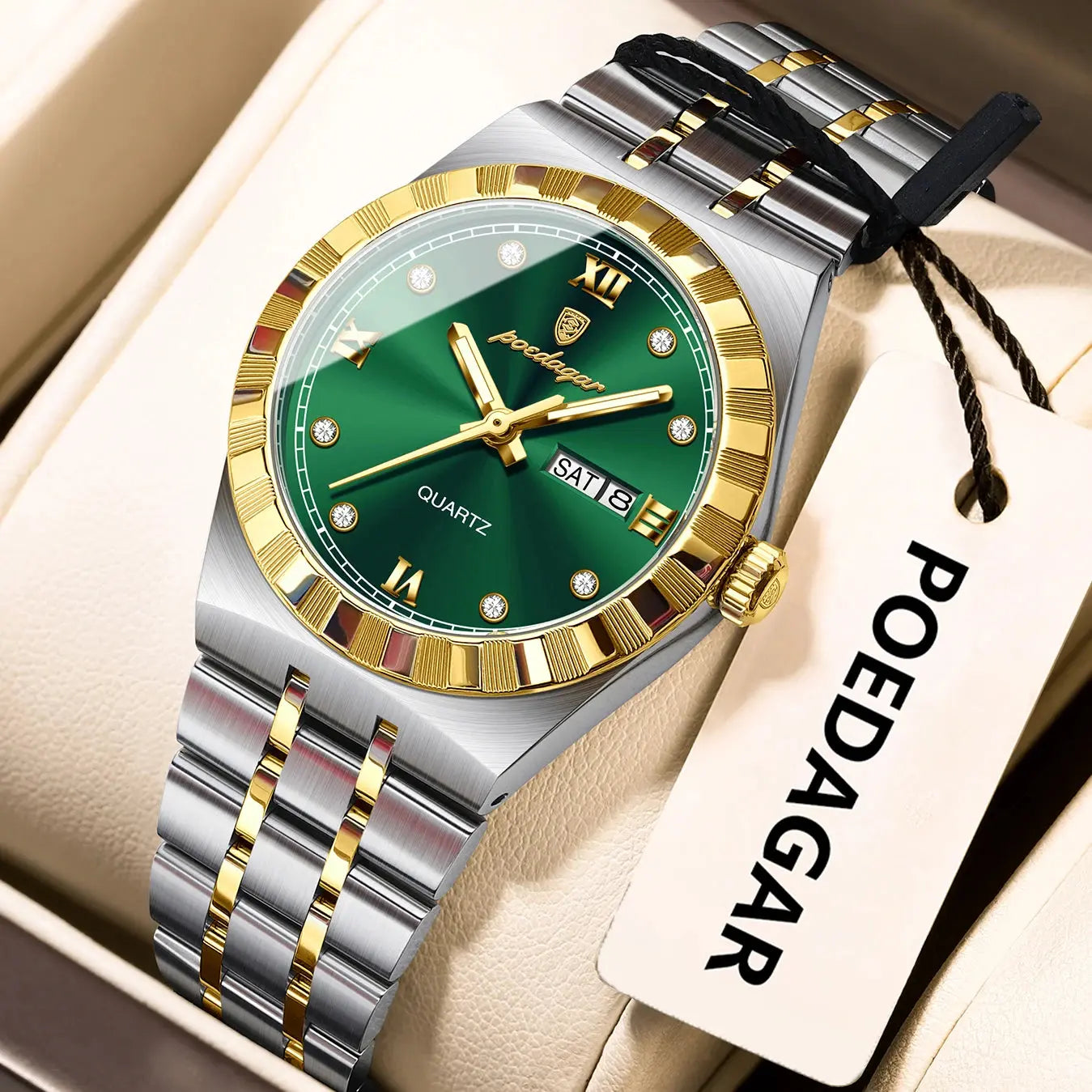 POEDAGAR Luxury Original Ladies Watch Luminous Waterproof Week Date Woman Wristwatch Stainless Steel Women Quartz Watches Female Tech Triumph Shop