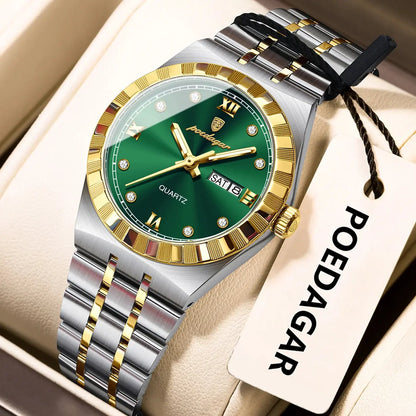 POEDAGAR Luxury Original Ladies Watch Luminous Waterproof Week Date Woman Wristwatch Stainless Steel Women Quartz Watches Female Tech Triumph Shop