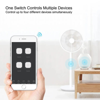 4CH Tuya Wifi Relay Smart Wireless Switch Module 4 Channel 7-32V 85-250V 220V 110V 2200W RF433 10A 4 Way Receiver For Alexa Tech Triumph Shop