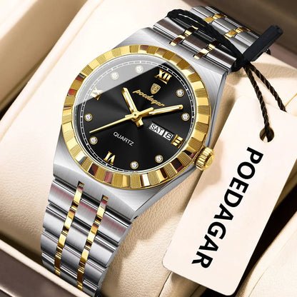 POEDAGAR Luxury Original Ladies Watch Luminous Waterproof Week Date Woman Wristwatch Stainless Steel Women Quartz Watches Female Tech Triumph Shop