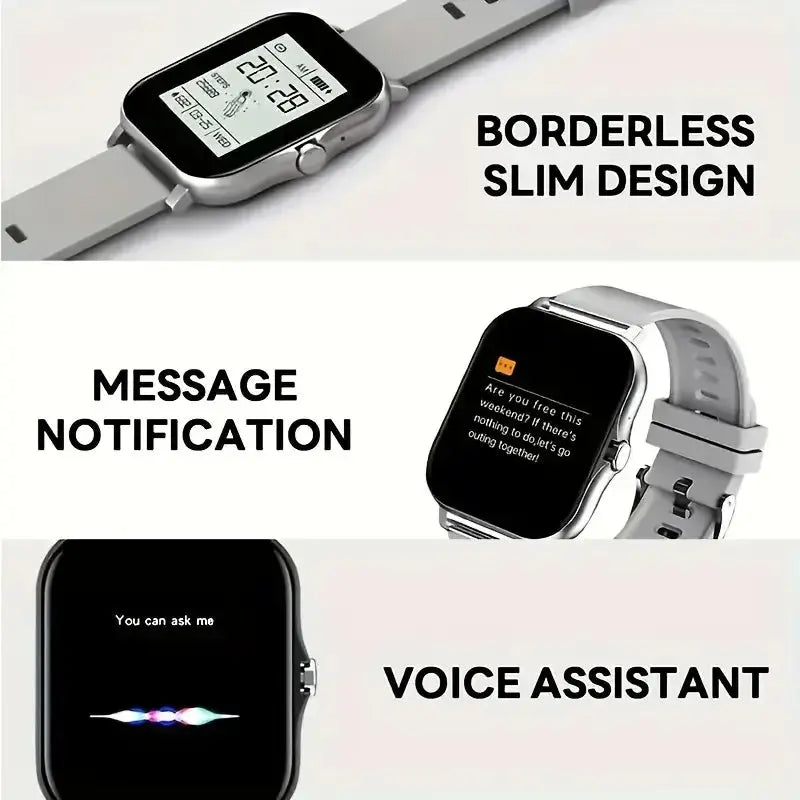 LAXASFIT 2025 New Smart Watch Bluetooth Talk Full Touch Screen Heart Rate Monitor Sports Fitness Smart Watch Men Women Gift - Tech Triumph Shop