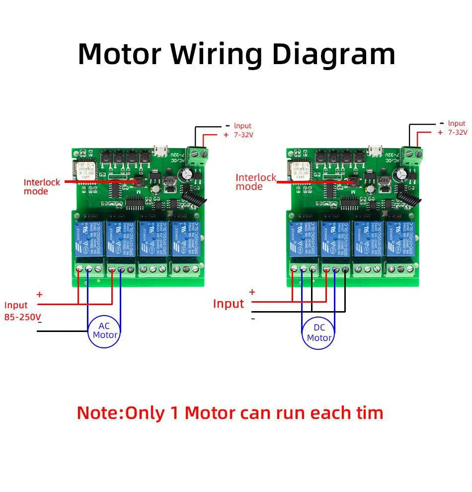 4CH Tuya Wifi Relay Smart Wireless Switch Module 4 Channel 7-32V 85-250V 220V 110V 2200W RF433 10A 4 Way Receiver For Alexa Tech Triumph Shop