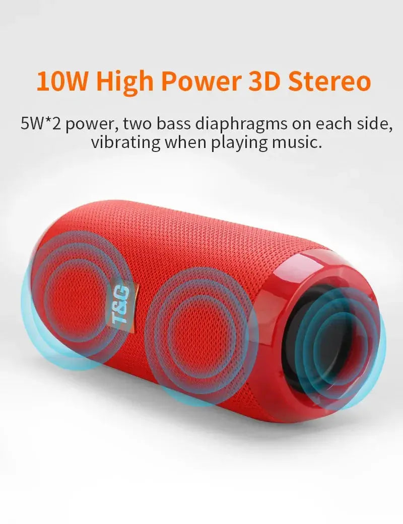 Portable Speaker Wireless  Bluetooth-compatible Subwoofer Outdoor Waterproof Loudspeaker Stereo Surround Support FM RadioTF - Tech Triumph Shop