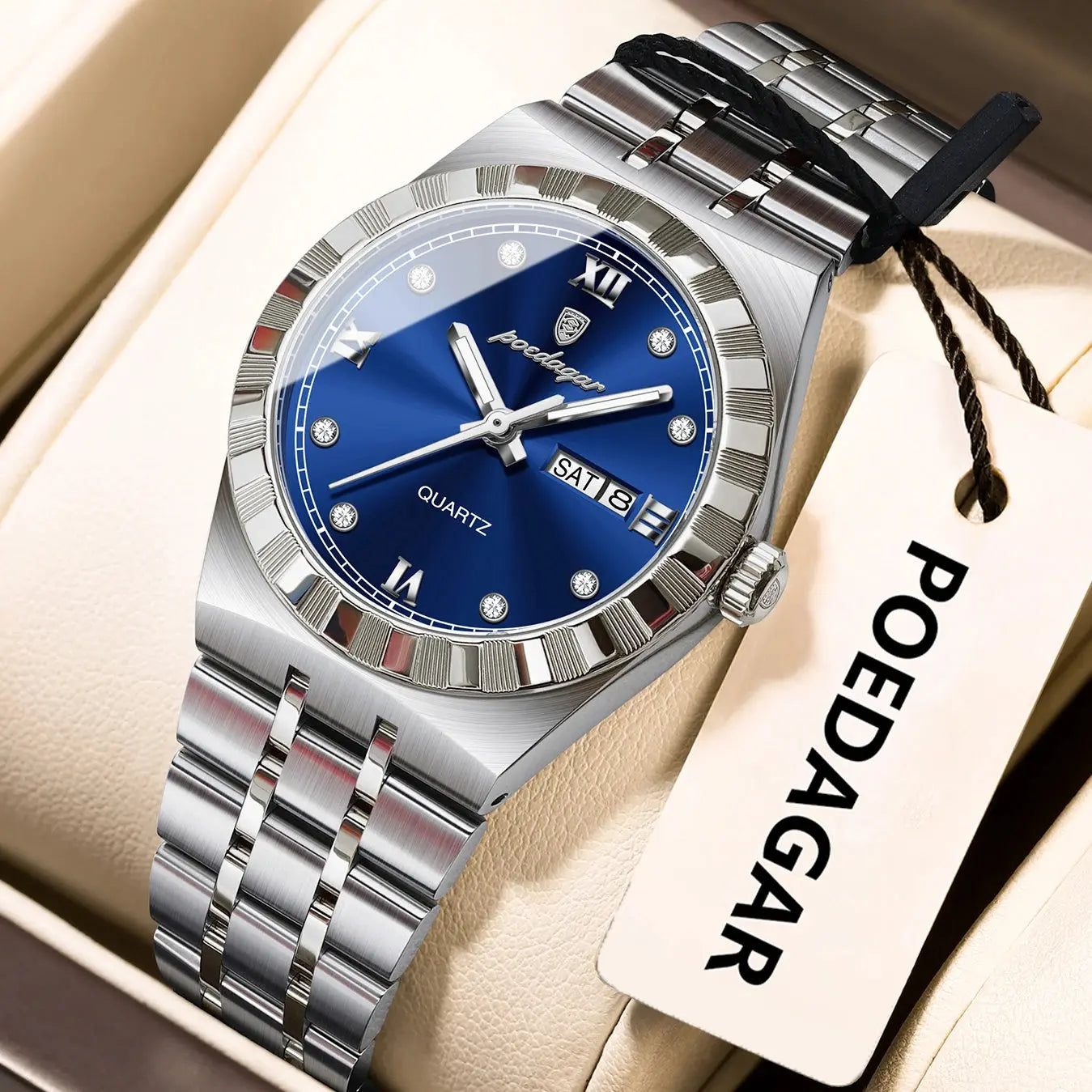 POEDAGAR Luxury Original Ladies Watch Luminous Waterproof Week Date Woman Wristwatch Stainless Steel Women Quartz Watches Female Tech Triumph Shop