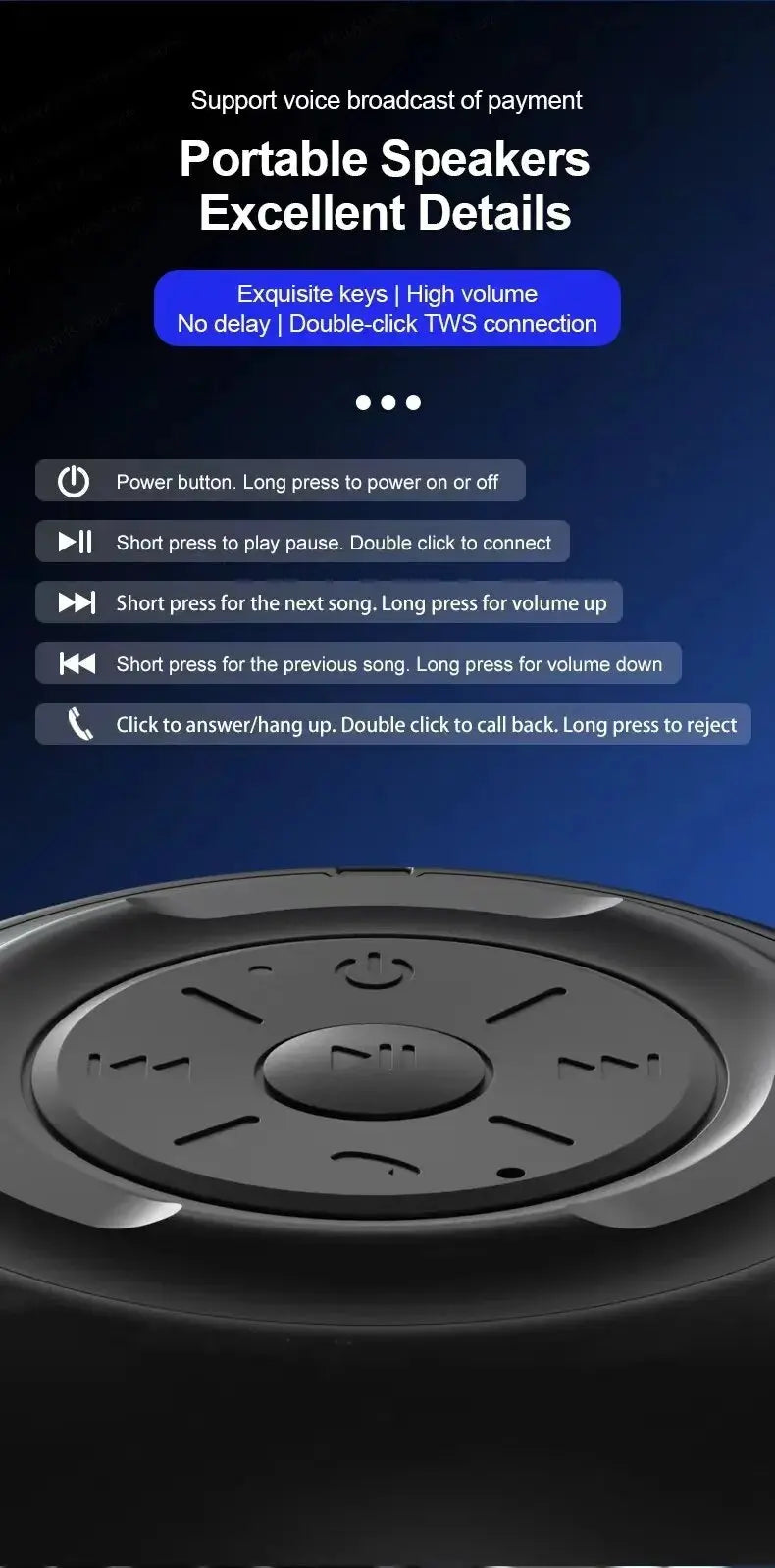 Original Lenovo K3 Pro Bluetooth V5.0 Speaker Big Audio With Deep Bass Sound Outdoor Soundbox Music Portable Camping Loudspeaker - Tech Triumph Shop