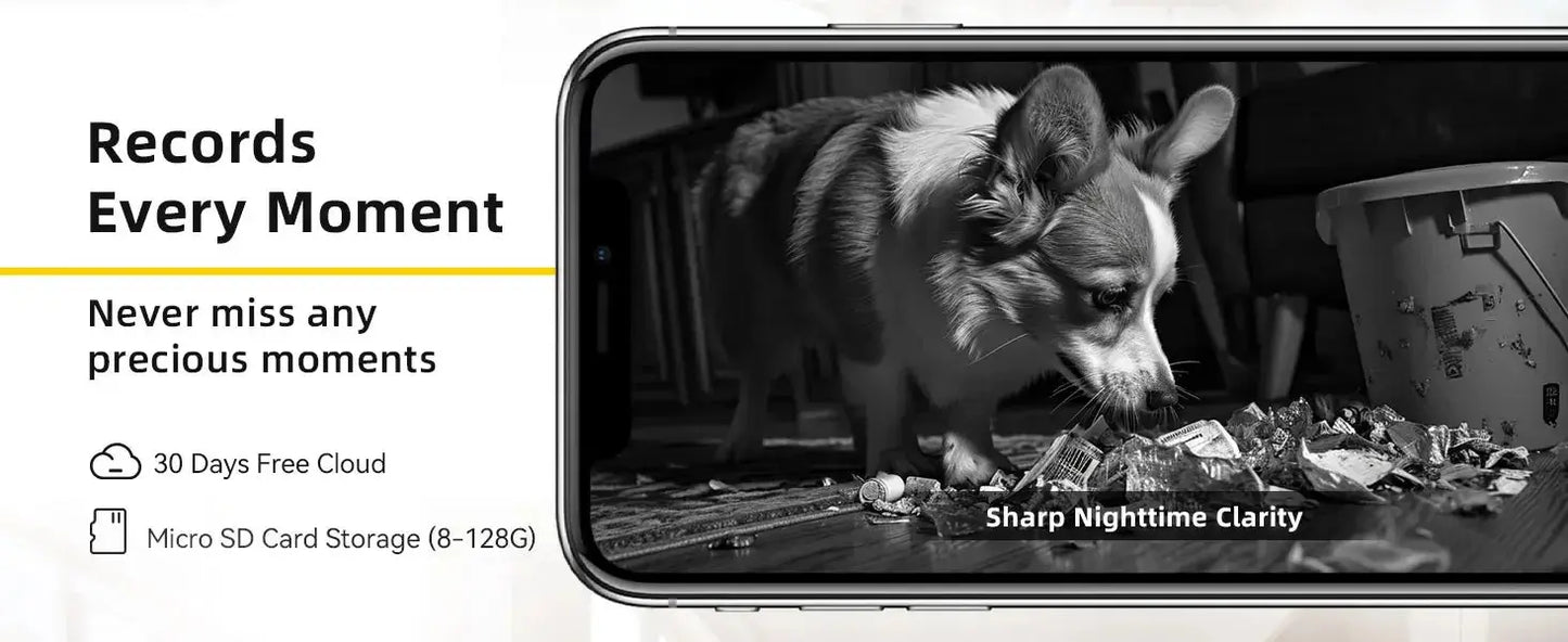 BoyKeep Smart Camera 2K Security Protection Wifi Surveillance 5G/2.4GHz Indoor Baby Night Vision 360° Pan & Tilt 2-Way Audio K30 Tech Triumph Shop
