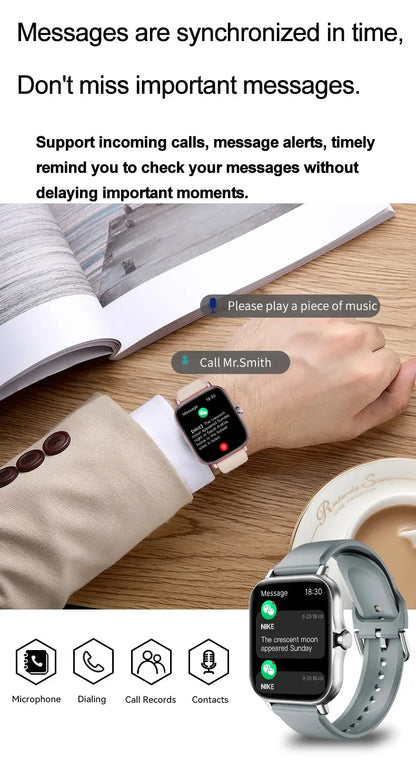 LAXASFIT 2025 New Smart Watch Bluetooth Talk Full Touch Screen Heart Rate Monitor Sports Fitness Smart Watch Men Women Gift - Tech Triumph Shop