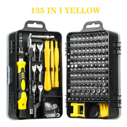 25/115/135/140 in1 Screwdriver Set  Magnetic Torx Phillips Screw Bit Kit  With Electrical Remover Wrench Repair Phone PC Tools Tech Triumph Shop