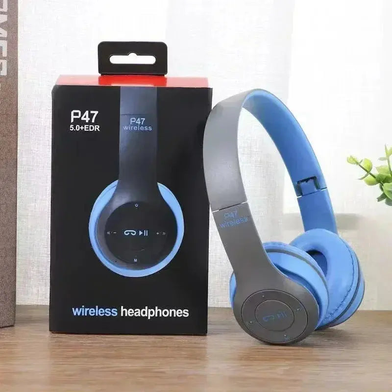 P47 Wireless bluetooth headphone With Mic Noise Cancelling Headsets Stereo Sound Earphones Sports Gaming Headphones Supports PC Tech Triumph Shop