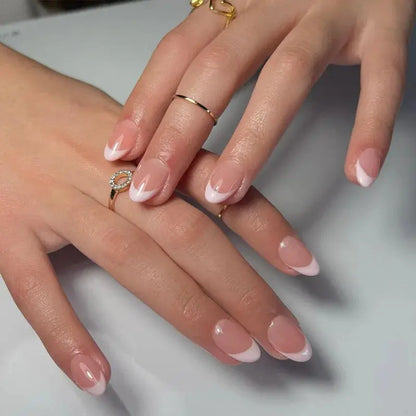 White French Press on Nails 3D Bowknot Fake Nails Tips Full Cover Wearable False Nails for Women and Girls DIY Manicure 24Pcs Tech Triumph Shop