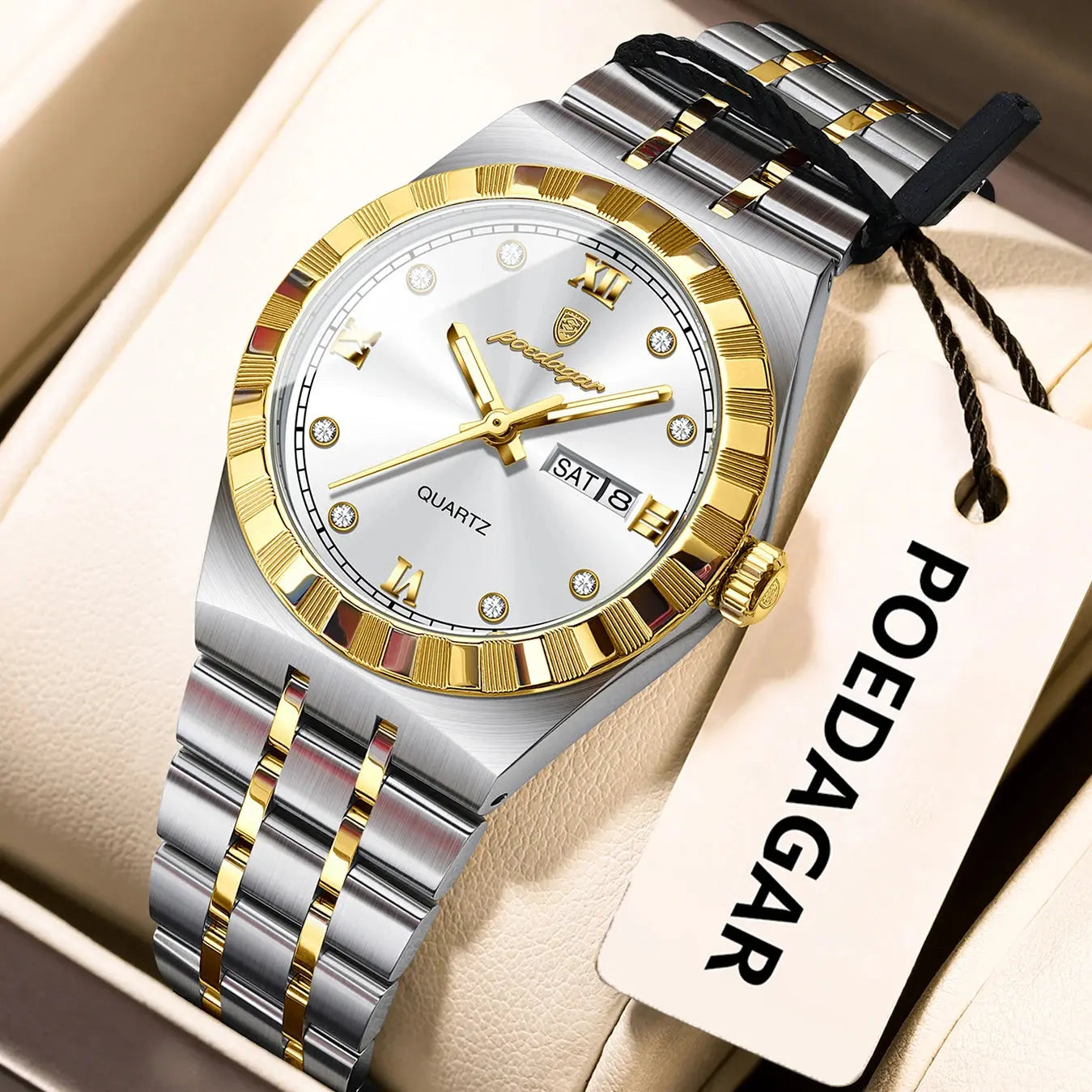 POEDAGAR Luxury Original Ladies Watch Luminous Waterproof Week Date Woman Wristwatch Stainless Steel Women Quartz Watches Female Tech Triumph Shop
