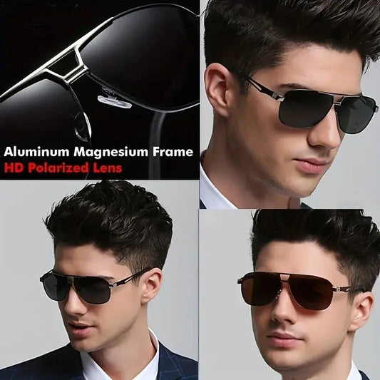 Fashion Gradient Sunglasses for Men Big Frame Pilot Sun Glasses Design Anti-reflective Lunette De Soleil Homme UV400 Tech Triumph Shop