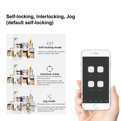 4CH Tuya Wifi Relay Smart Wireless Switch Module 4 Channel 7-32V 85-250V 220V 110V 2200W RF433 10A 4 Way Receiver For Alexa Tech Triumph Shop