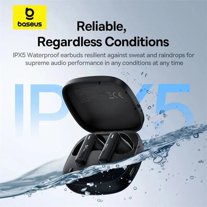 Baseus Bowie E19 Wireless Earphones Bluetooth 5.3 Big Bass 12mm Drivers IPX5 Waterproof Earbuds 33Hrs Battery Life Headphones Tech Triumph Shop