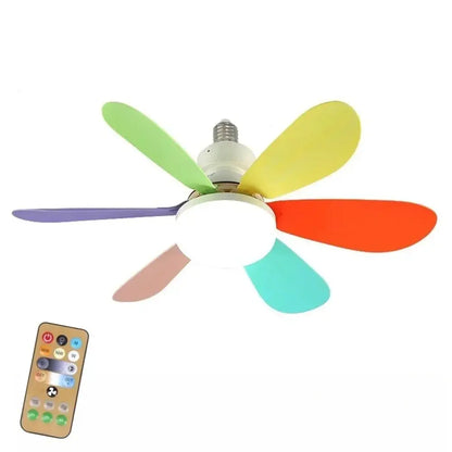 LED 40W ceiling fan light E27 with remote control for dimming, suitable for living room, study, household use, 85-265V Tech Triumph Shop