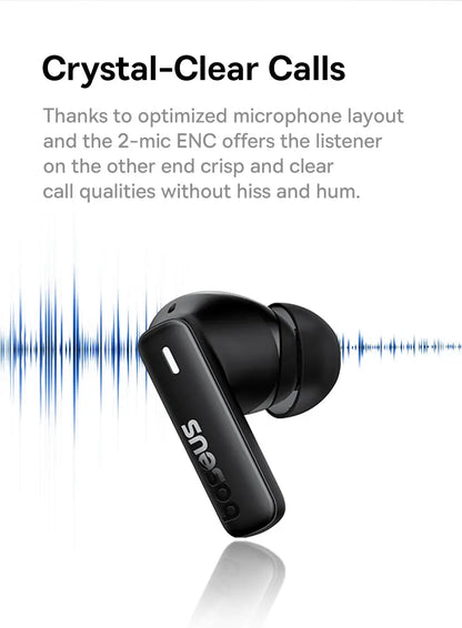 Baseus Bowie E19 Wireless Earphones Bluetooth 5.3 Big Bass 12mm Drivers IPX5 Waterproof Earbuds 33Hrs Battery Life Headphones Tech Triumph Shop