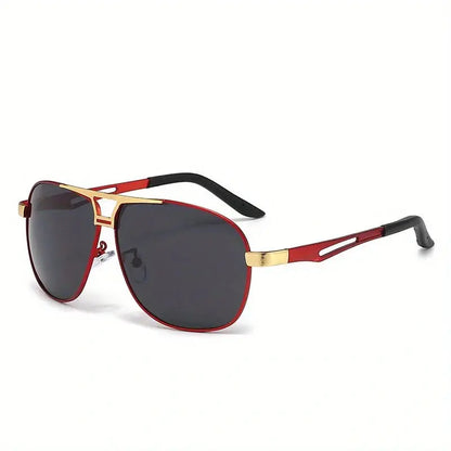 Fashion Gradient Sunglasses for Men Big Frame Pilot Sun Glasses Design Anti-reflective Lunette De Soleil Homme UV400 Tech Triumph Shop