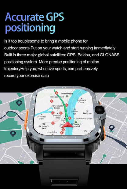 Valdus PGD Android Smart Watch Men GPS 16G/64G ROM Storage HD Dual Camera NFC 2G 4G SIM Card WIFI Wireless Fast Internet Access - Tech Triumph Shop