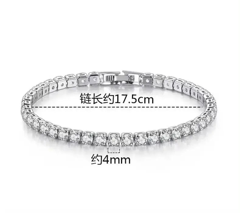 Solid 18K 14K Gold Moissanite Tennis Bracelet for Women D VVS1 Round 925 Sterling Silver Luxury Bracelet for Engagement Tech Triumph Shop