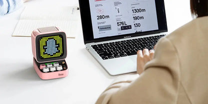 Divoom Ditoo-Pro Retro Pixel Art Bluetooth Portable Speaker Alarm Clock DIY LED Display Board, Cute Gift Home Light Decoration Tech Triumph Shop