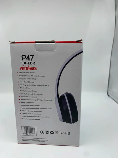P47 Wireless bluetooth headphone With Mic Noise Cancelling Headsets Stereo Sound Earphones Sports Gaming Headphones Supports PC Tech Triumph Shop