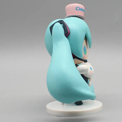 Hatsune Miku Anime Figurine Holding Cinnamoroll Bean Eyed Kawaii Tabletop Decorations Action Figures Doll Model Children ToyGift Tech Triumph Shop