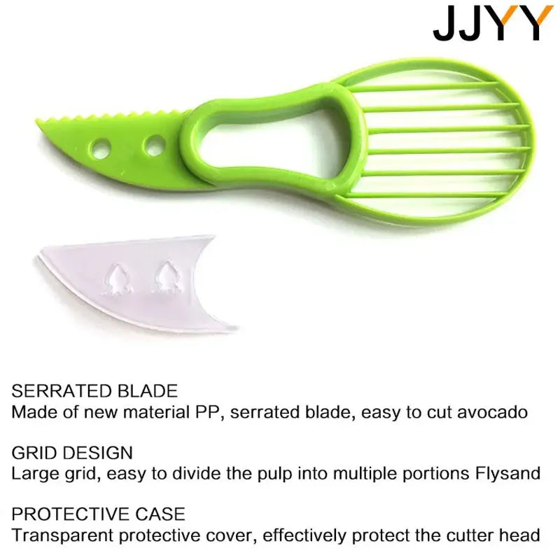 JJYY 3 In 1 Avocado Slicer Shea Corer Butter Fruit Peeler Cutter Pulp Separator Plastic Knife Kitchen Vegetable Tools Tech Triumph Shop