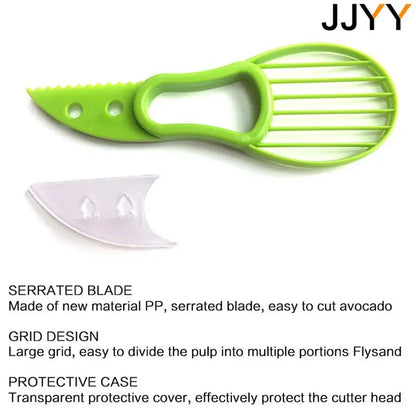 JJYY 3 In 1 Avocado Slicer Shea Corer Butter Fruit Peeler Cutter Pulp Separator Plastic Knife Kitchen Vegetable Tools Tech Triumph Shop