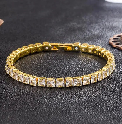 Solid 18K 14K Gold Moissanite Tennis Bracelet for Women D VVS1 Round 925 Sterling Silver Luxury Bracelet for Engagement Tech Triumph Shop