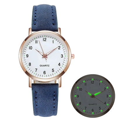 Reloj Mujer Fashion Watch For Women Leather Belt Watches Ladies Luxury Analog Quartz Luminous Wristwatch Clock Relogio Feminino Tech Triumph Shop