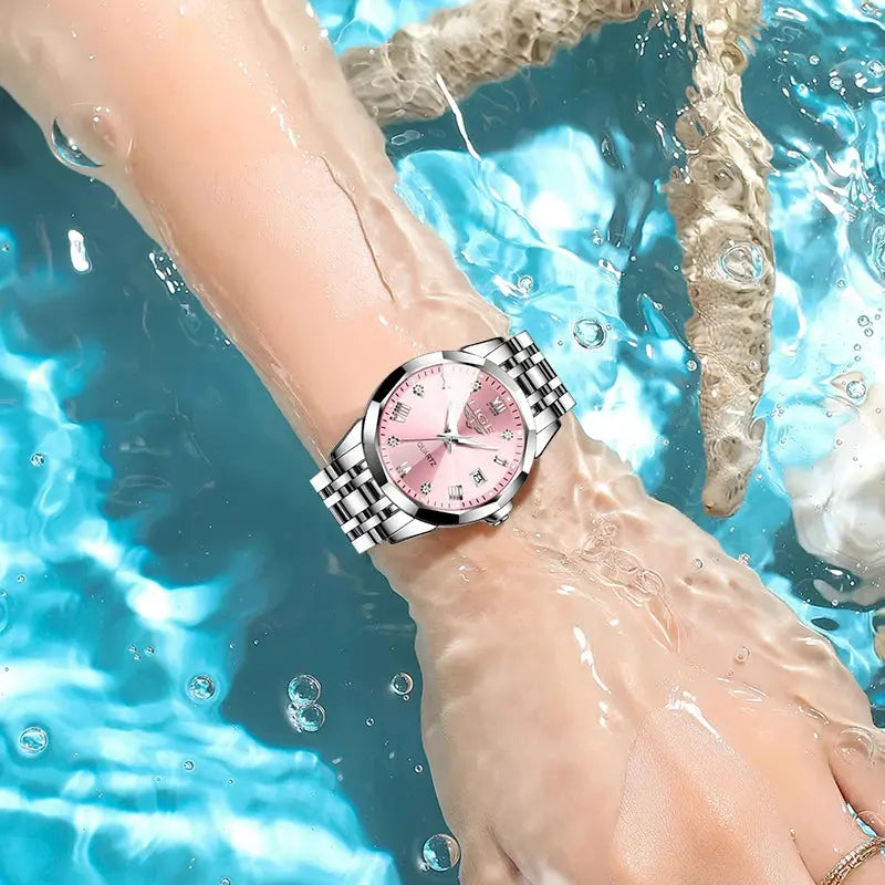 LIGE Elegant Ultrathin Nordic Simple Style Quartz Movement Women's Wristwatch Fashion Stainless Steel Bracelet Belt Woman Watch Tech Triumph Shop