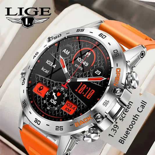 LIGE New1.39" Bluetooth Call Smart Watch Men Outdoor Sport Fitness Heart Rate Health Monitoring Smartwatch for Android IOS Phone Tech Triumph Shop