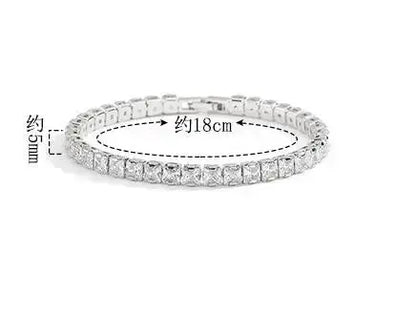 Solid 18K 14K Gold Moissanite Tennis Bracelet for Women D VVS1 Round 925 Sterling Silver Luxury Bracelet for Engagement Tech Triumph Shop