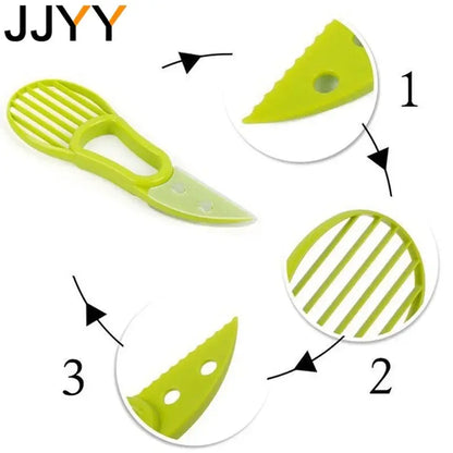 JJYY 3 In 1 Avocado Slicer Shea Corer Butter Fruit Peeler Cutter Pulp Separator Plastic Knife Kitchen Vegetable Tools Tech Triumph Shop