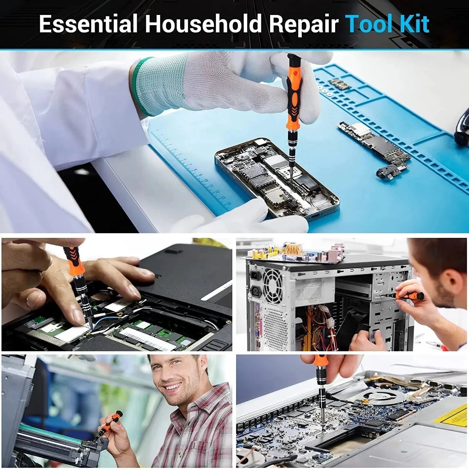 25/115/135/140 in1 Screwdriver Set  Magnetic Torx Phillips Screw Bit Kit  With Electrical Remover Wrench Repair Phone PC Tools Tech Triumph Shop